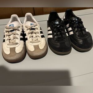Sambas. Size 9k (toddler). Black pair and white pair. Very good condition.